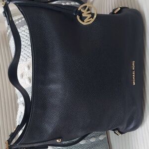 Michael Kors Black and Gold Shoulder Bag